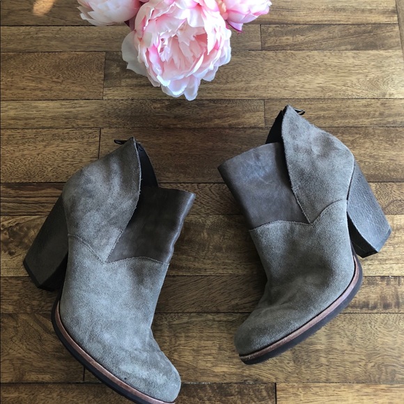 Kork-Ease grey leather suede Castaneda booties 10 - Picture 3 of 7